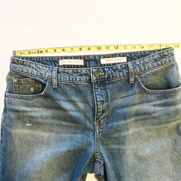 ANTHROPOLOGIE PILCRO Hyphen Boy Fit Fringe Crop Jeans Womens 32 - Picture 8 of 10